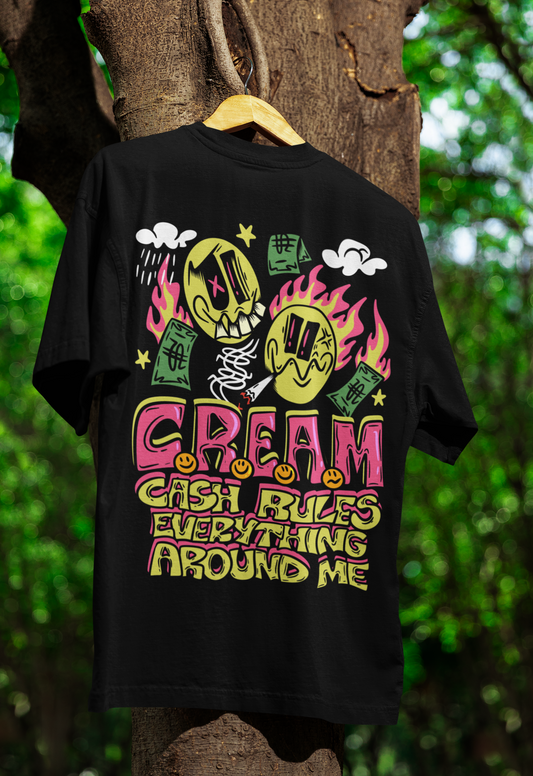 C.R.E.A.M Tee front and back